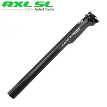 RXL SL Rower Sztyca Czarny Rower Górski Sztyca Carbon 31.6/30.8/27.2 mm 3K Błyszczący Słupek siodełka Mtb dla ochrony przed Wiatrem