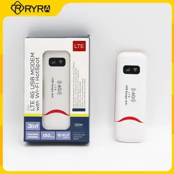 RYRA 4G LTE Bezprzewodowy Klucz USB Mobilny Punkt Dostępu do 150 Mb/s Modem Kij Karta Sim Mobile Broadband Mini 4G Router Do Samochodu, Biura, Domu
