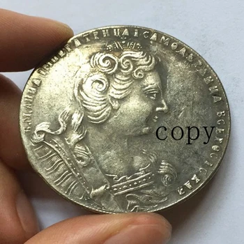 sprzedaż hurtowa 1730 rosja 1 Rubel monety kopia 100% koper produkcja posrebrzane