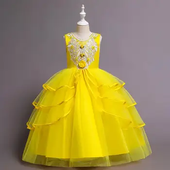 Sukienka z kwiatowym wzorem Dla dziewczyn, Świąteczne Baby Sukienka Księżniczki dla Dziewczynek, Sukienka Druhny, Wesele, Odzież dla Dzieci 8 12 14 lat