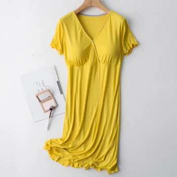 Sukienki dla kobiet w ciąży Miesiącach po porodzie plus rozmiar Casual Odzież Ciążowa Sukienki dla Karmiących z krótkim rękawem, karmienie piersią.