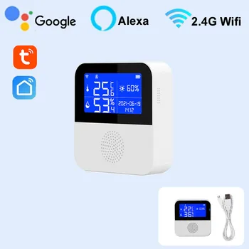 Tuya Czujnik Temperatury Czujnik Wilgotności Inteligentny WIFI Wewnętrzny Zewnętrzny Higrometr Termometr Smartlife Alexa Google Assistant