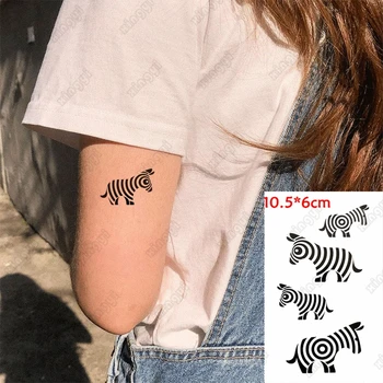 Tymczasowy Tatuaż Naklejka Cartoon Zebra, Niedźwiedź, Świnia, Małpa, Zwierzę Wodoodporna Fałszywy Tatuaż Zjeżdżalnia Transmisja Tatuaż Sztuka, Dziecko, Dziewczyna, Kobieta, Mężczyzna