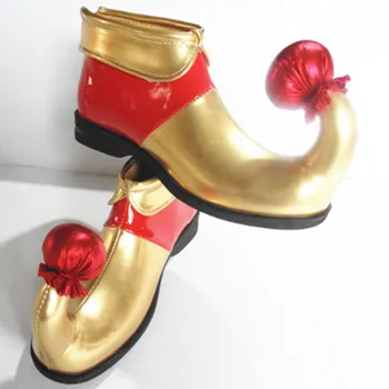 złote buty czerwony błazen cosplay dostawy clown cosplay akcesoria śmieszne buty cosplay buty Halloween 
